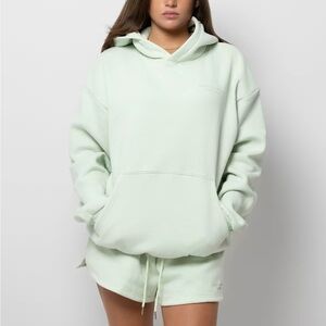Comfrt set in Mint Green Women's Hoodie and Shorts Set